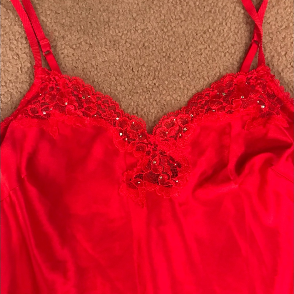 Red Lace Long Nightgown by  Victoria's Secret